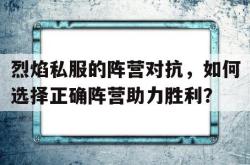 关于烈焰私服的阵营对抗，如何选择正确阵营助力胜利？的信息